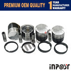 Set of 4 Piston + Ring Kit STD 73mm for Mitsubishi K4D