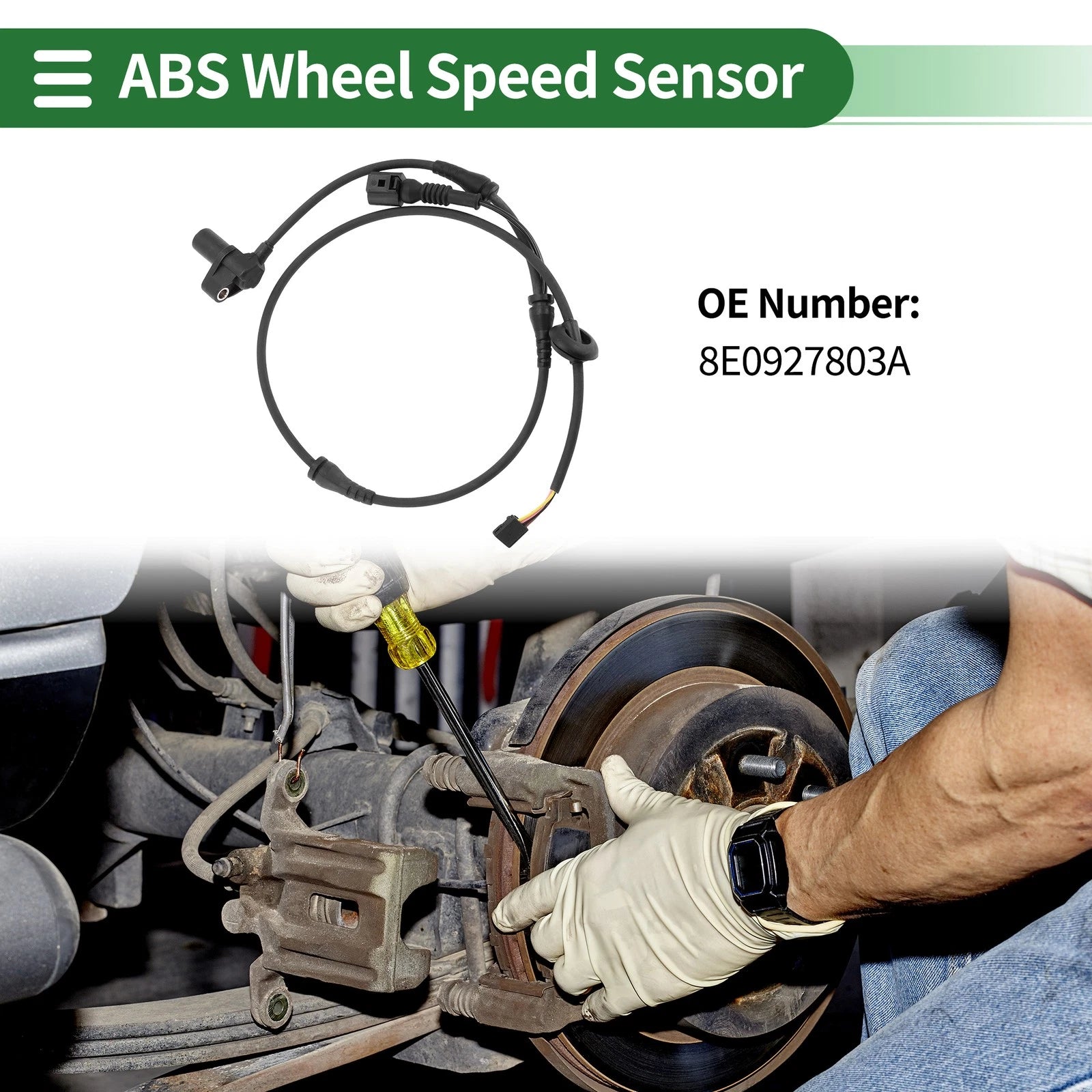 ABS Wheel Speed Sensor No. 8E0927803A for Audi A4 (2000–2005)