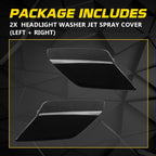 Pair of Headlight Washer Jet Spray Cover Caps for VW Golf 6 (2009–2013)
