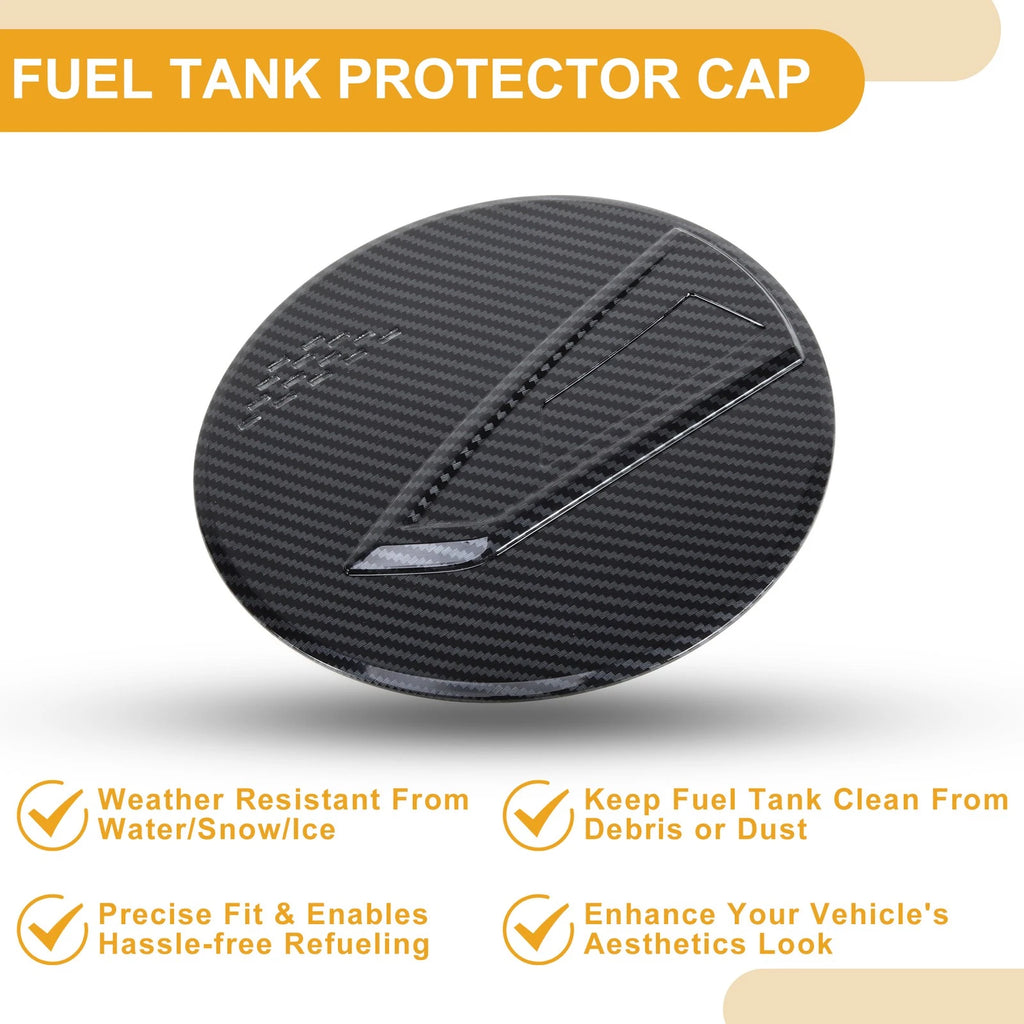 Fuel Tank Door Cap for Chevy Blazer (2020–2025) Carbon Fiber Black