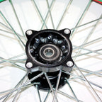 15mm Axle for PIT PRO Dirt Bike (70/100, 17") - Green Rim Tire
