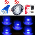 2X Smoke Cab Roof Marker Top Light Lens for Chevy (9069S) with 12V LED + Wiring Kit