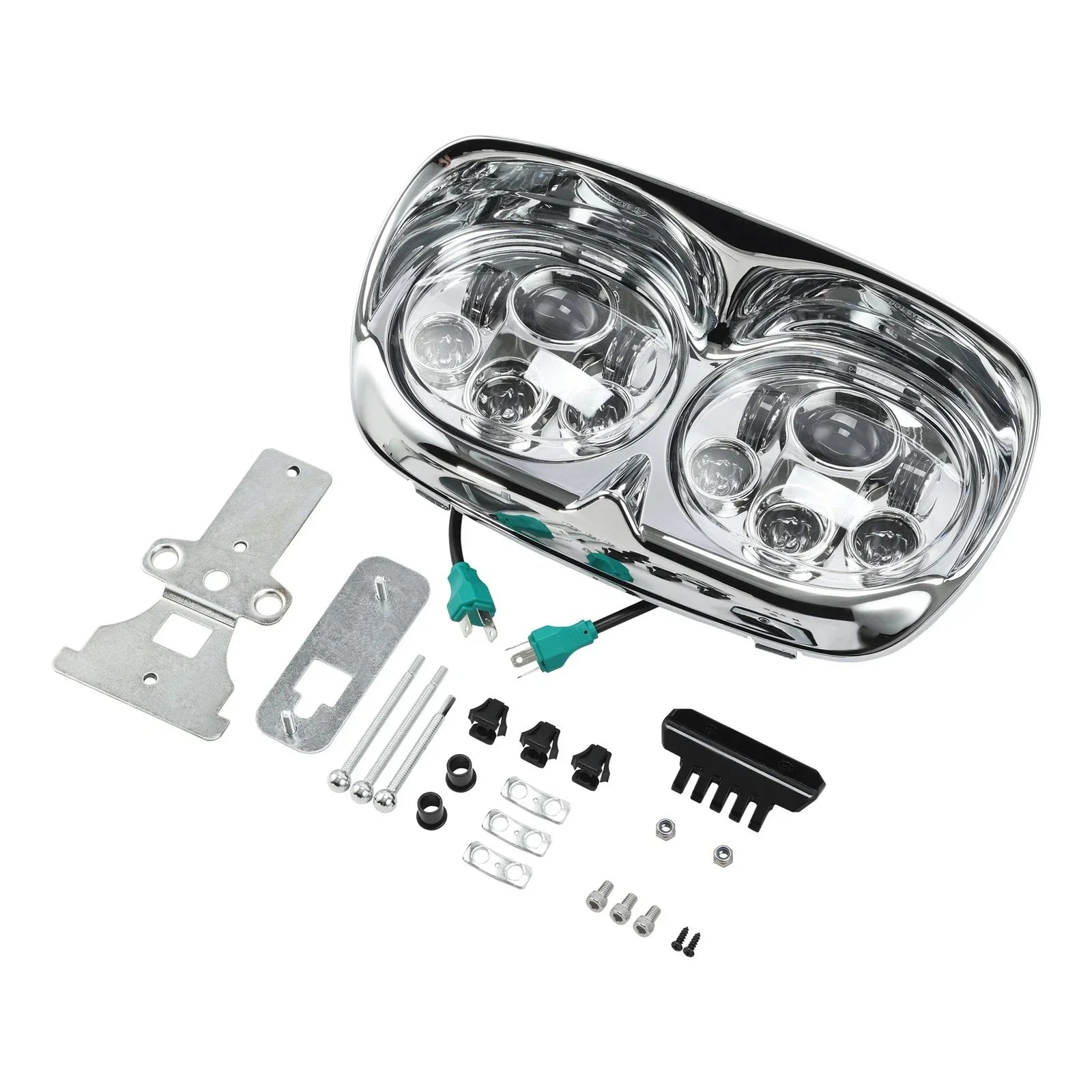 5 3/4in Projector LED Dual Front Headlight Lamp for Harley Road Glide (1998-2013)