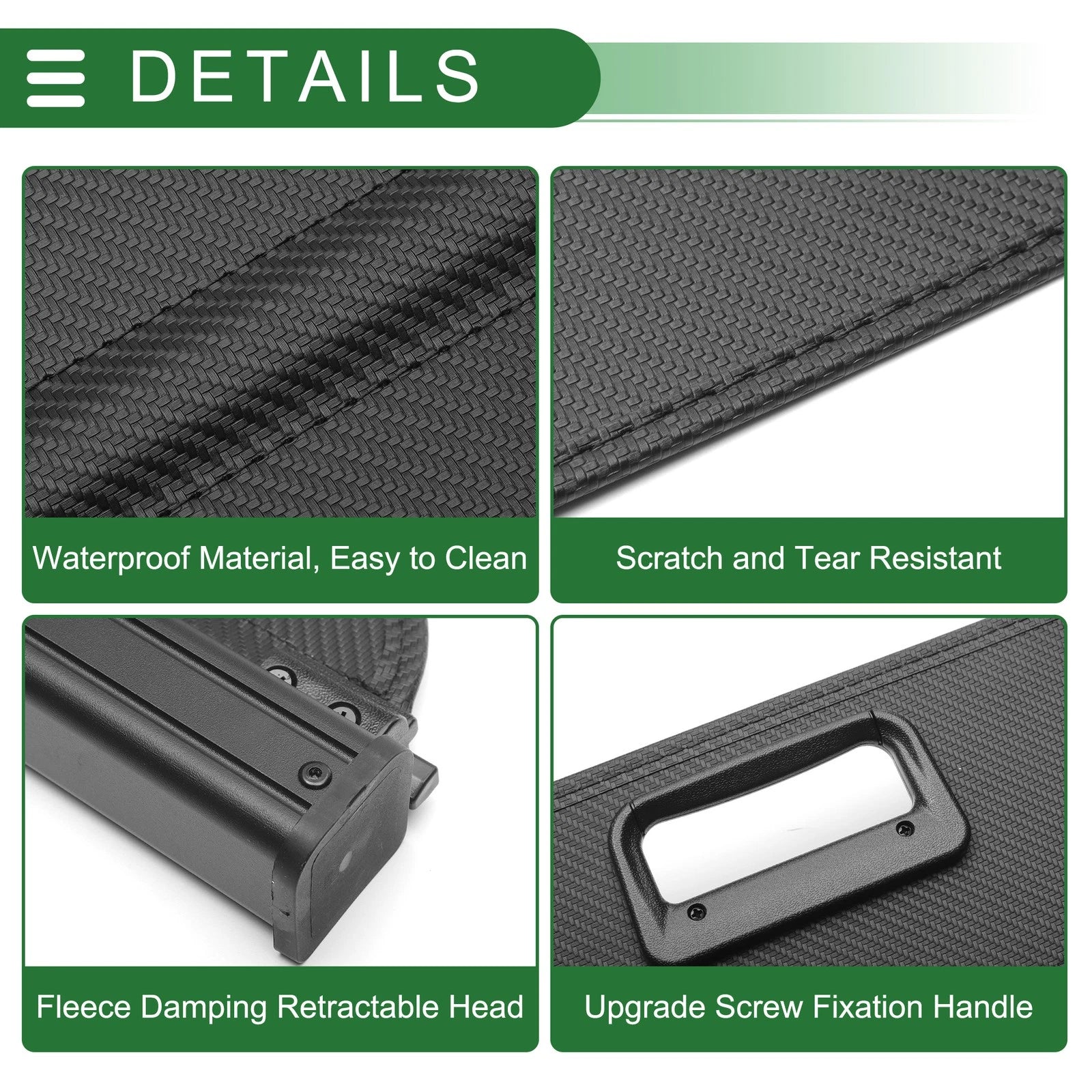 Retractable Cargo Cover for Chevrolet Trax (2014–2021) Black Carbon Fiber