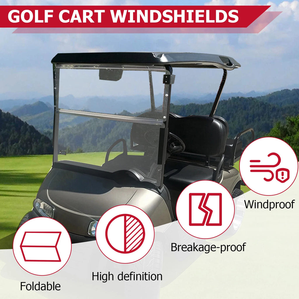 Folding Clear Windshield for EZGO RXV (2008–Present)
