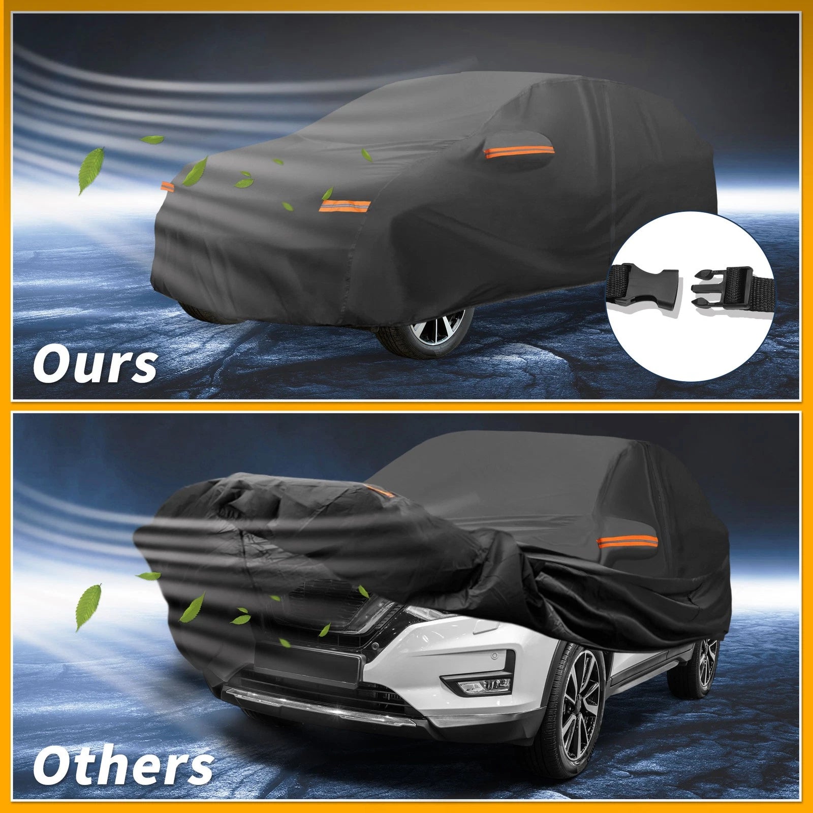 Waterproof Car Cover for Nissan X-TRAIL (190T-PU, Black)