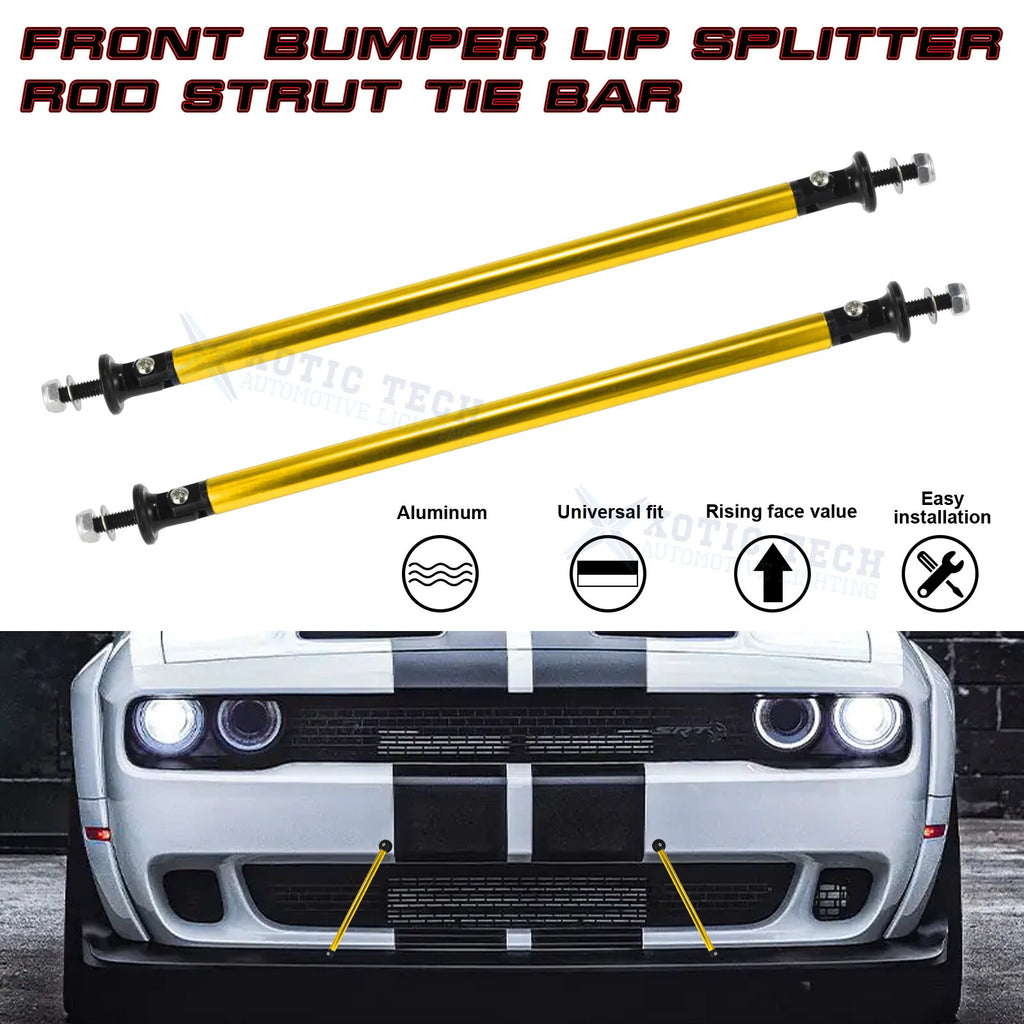 Gold Drift Style Bumper Splitter Diffuser Rod for GMC Acadia & Yukon (2017-2025)
