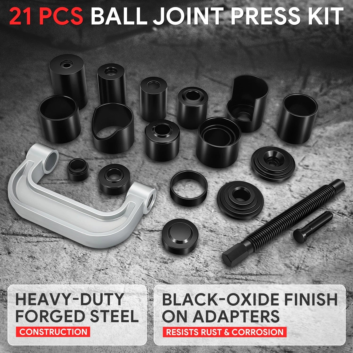 21Pc Ball Joint Service Tool Kit for Universal 2WD 4WD Vehicles