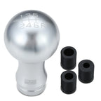 2-Piece 48mm Aluminum Silver Shift Knob w/Adapter for
