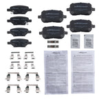 Set of 4 Ceramic Brake Pads for Chevrolet Malibu Pontiac G6 (2004–2012) P-1160 P-1033