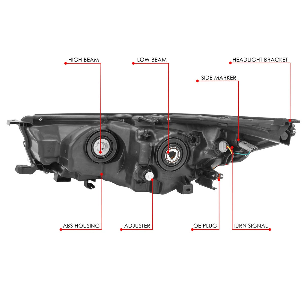 Chrome Housing Amber Corner Headlamp for Toyota Highlander (2014–2016)