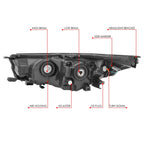 Chrome Housing Amber Corner Headlamp for Toyota Highlander (2014–2016)