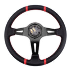 14" Deep Dish Drifting Steering Wheel + Short Hub Adapter Kit for Dodge Jeep (170H)