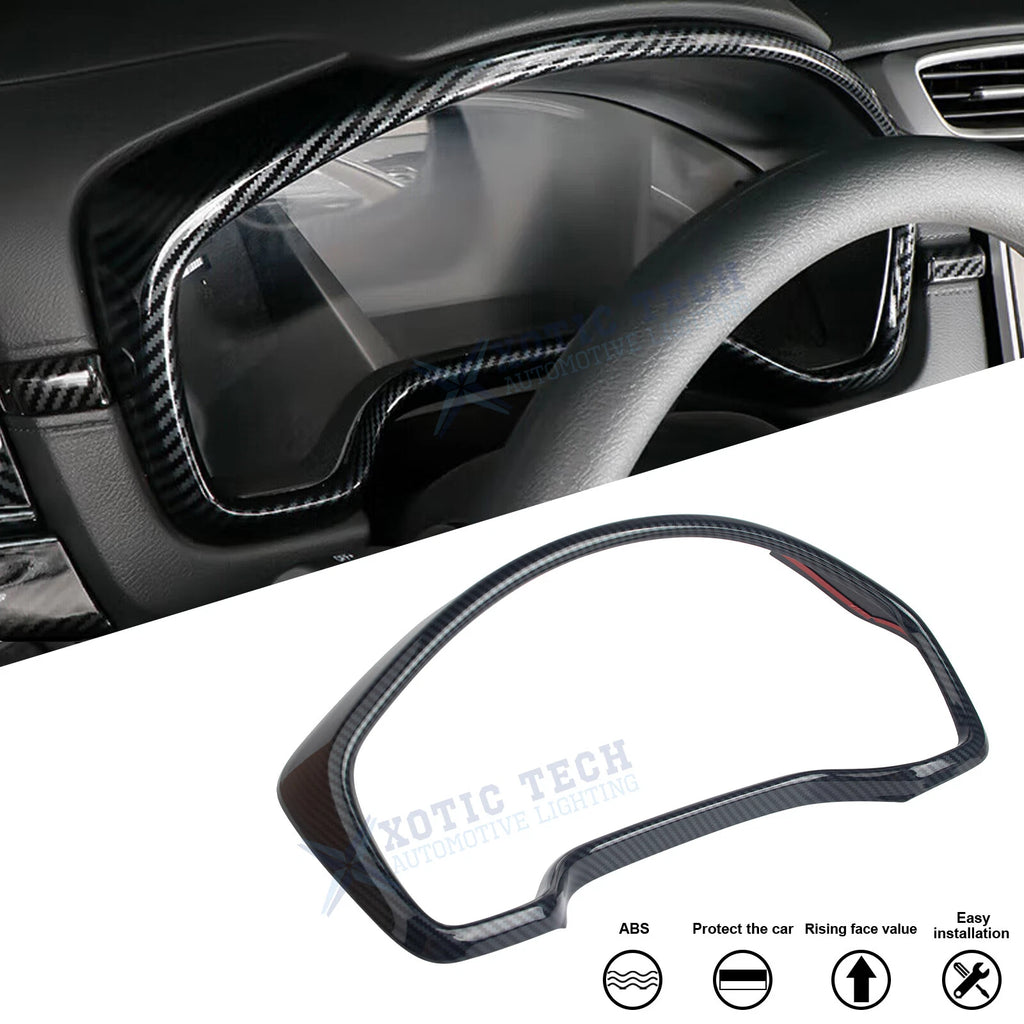 Carbon Fiber Black Dashboard Instrument Panel Cover for Honda CR-V (2017–2022)