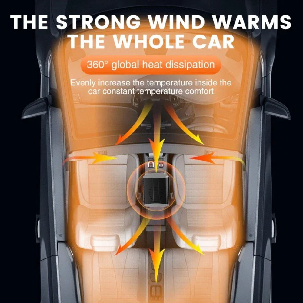 12V Portable Electric Heater Fan Windshield Defogger for Car