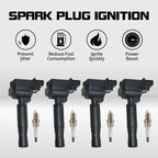 4X Ignition Coil + 4X Spark Plugs for Mercedes-Benz C250 SLK250 (2012–2015) UF658