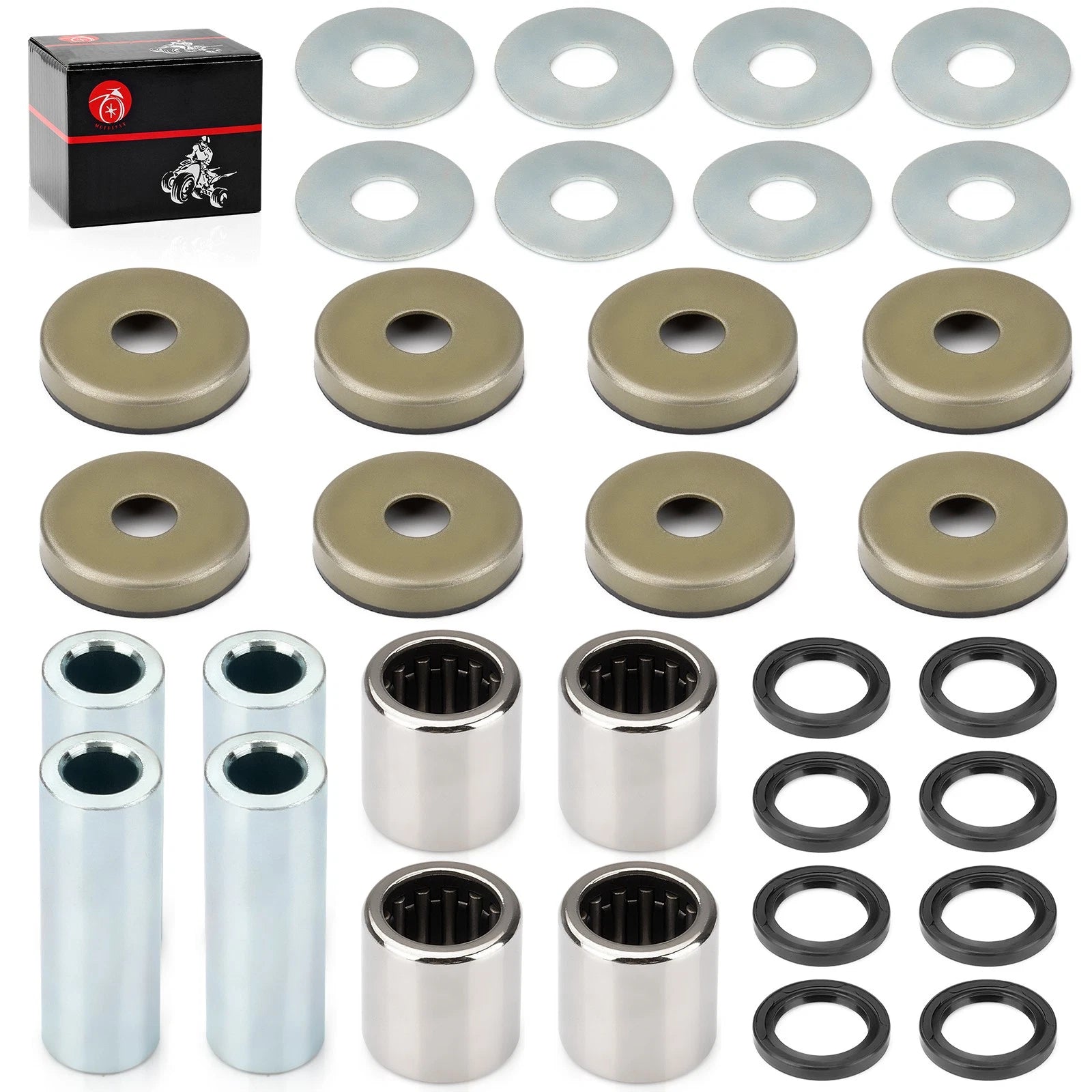 Front Lower A-Arm Bushing Shaft w/ Seal for Suzuki Quadsport Z400 (2003–2014)