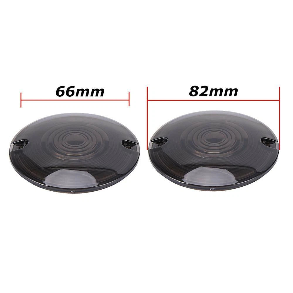 4X Smoked Turn Signal Light Lens Covers for Harley Touring (2014–2023)