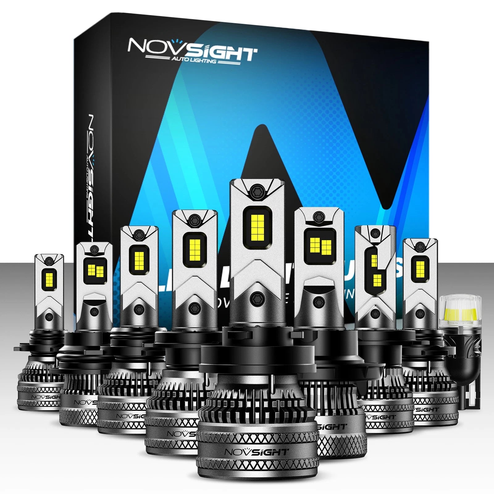 2X LED Headlight Bulbs for NOVSIGHT 9004 9005 9006 H11 H13 (40000LM 200W 6500K)