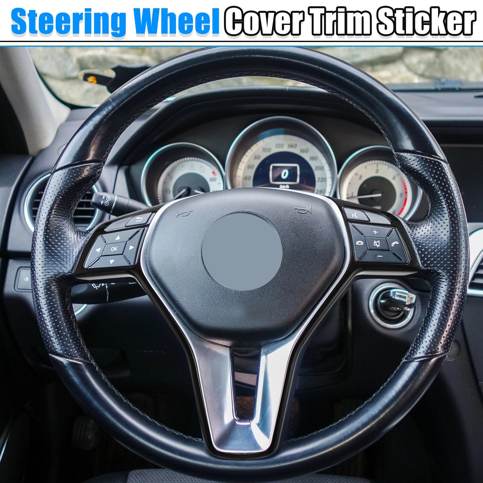 Steering Wheel Cover for Mercedes Benz A B C (Plastic Trim Replacement)