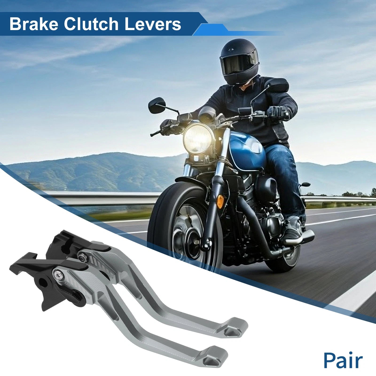 Short Brake Clutch Levers for Suzuki GSX-8S (2023–2025) - Solid Titanium, 1 Pair