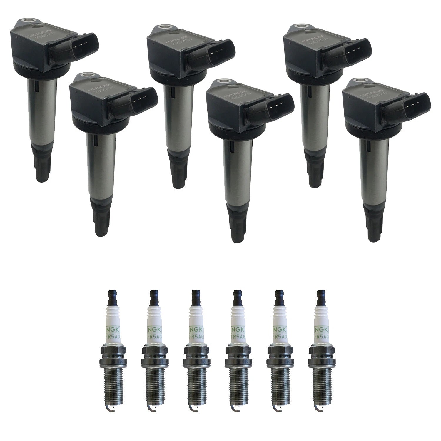 Set of 6 Ignition Coils & NGK Iridium Spark Plugs for Toyota Camry Highlander (2007–2019)