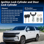 Ignition Lock Cylinder and Door Lock for Chevy Silverado 1500 (No. 704600/702912)