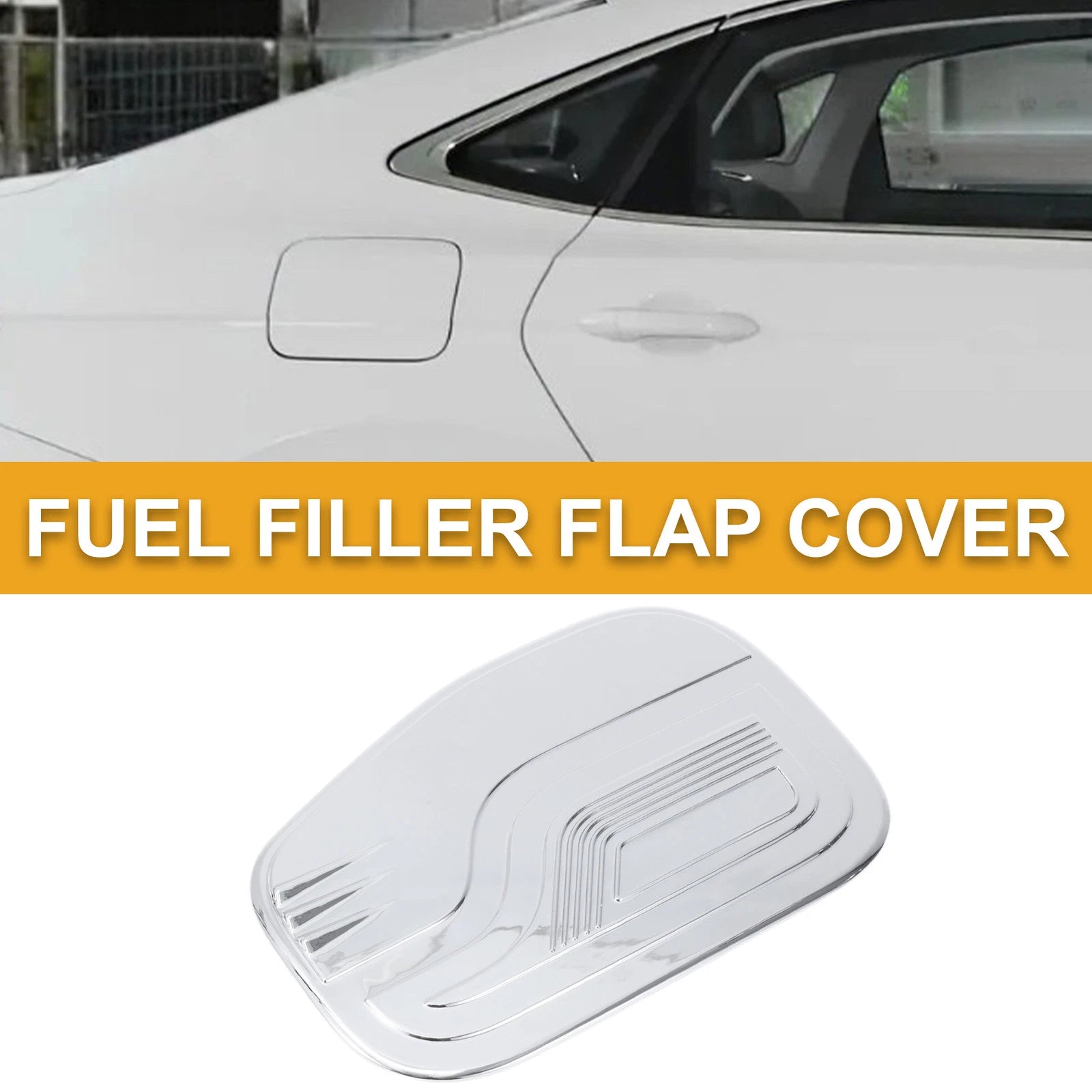 Fuel Tank Door Cap for Ford Ranger (2023–2025) Chrome Silver Tone
