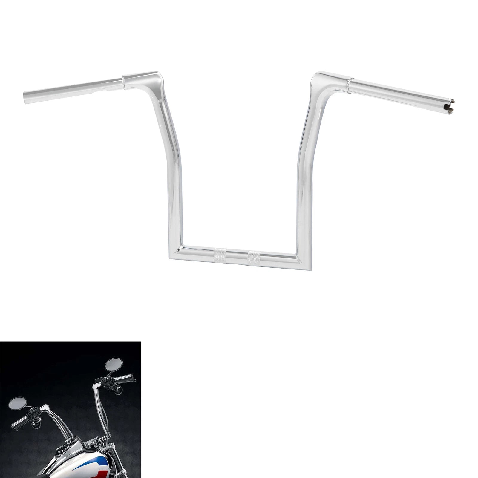 16" Rise Ape Hanger Handlebar for Harley Touring Road King (2014–2023) Chrome
