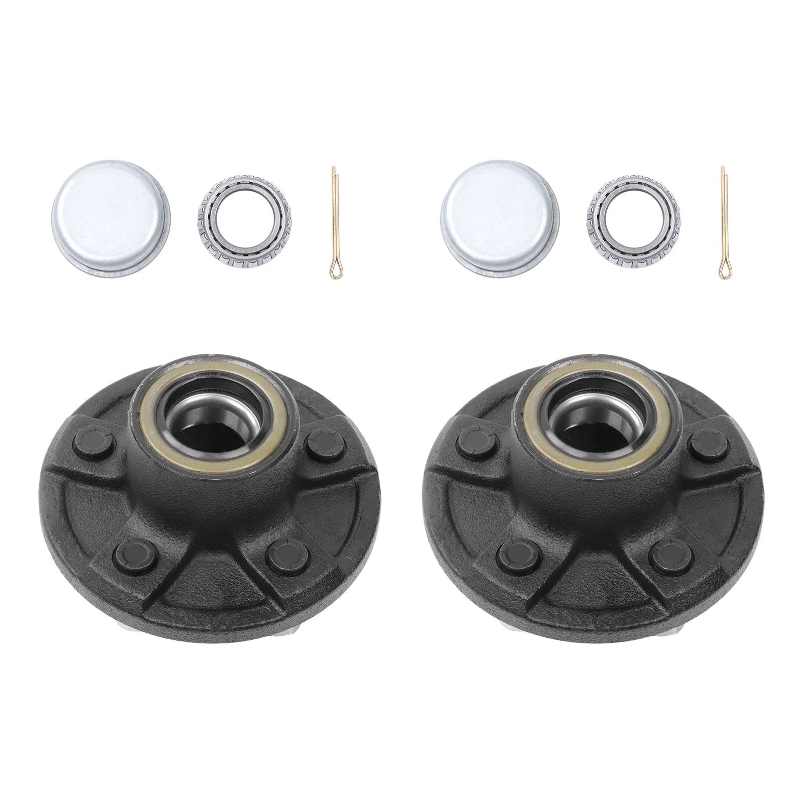 Set of 2 Trailer Hub Kits for 3500 lbs Trailers (5 on 4.5)