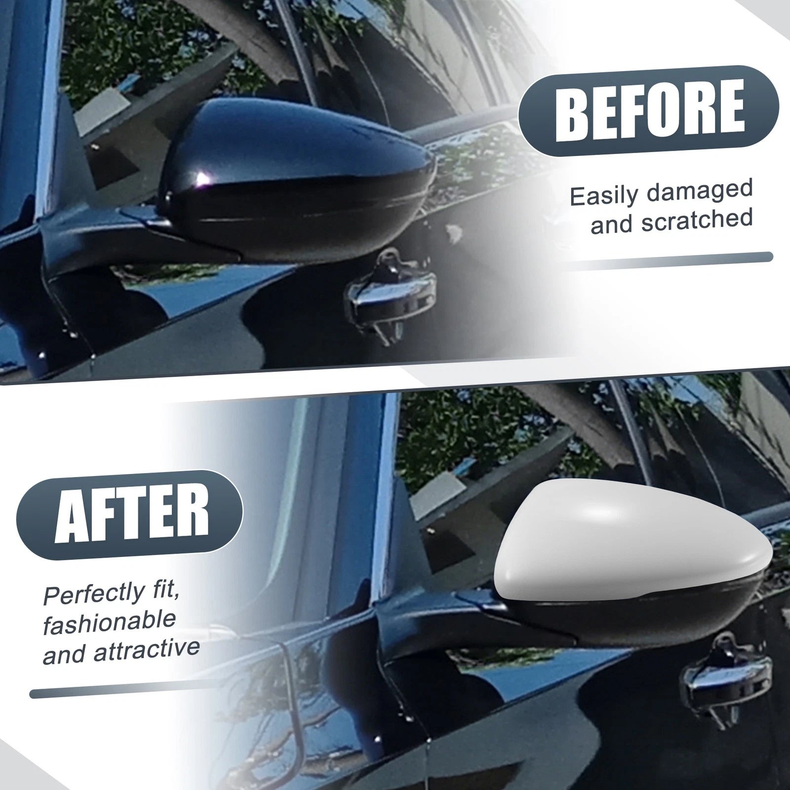 Left Side Mirror Cover Cap for Honda Accord (2018–2020) - White