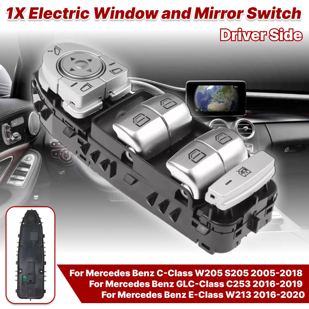 Front Master Power Window Switch for Mercedes Benz C300 GLC300 (2015–2021)