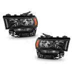 Halogen Headlight Set for Ram 2500 3500 (2019–2024) Black Bezel Left+Right