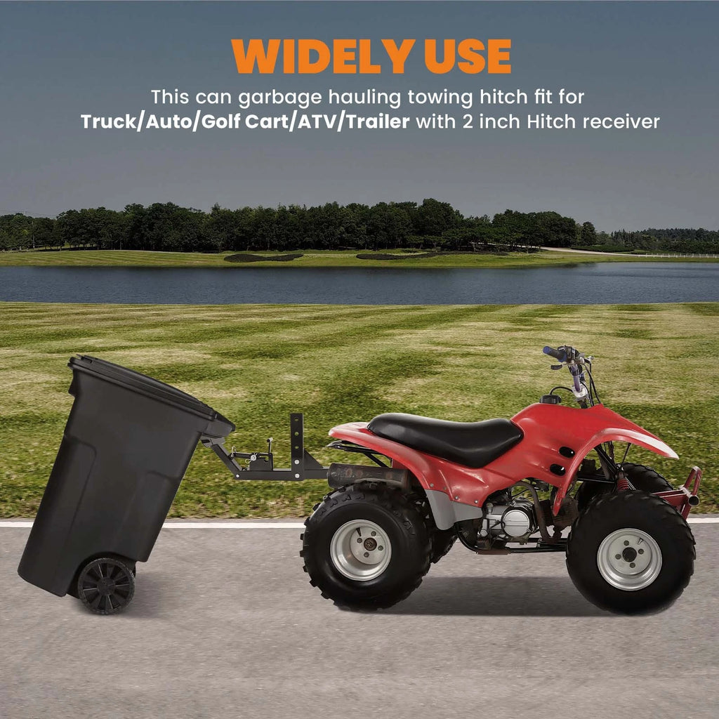 Trailer Hitch Kit for Trash Can Transporter (2" Receiver)