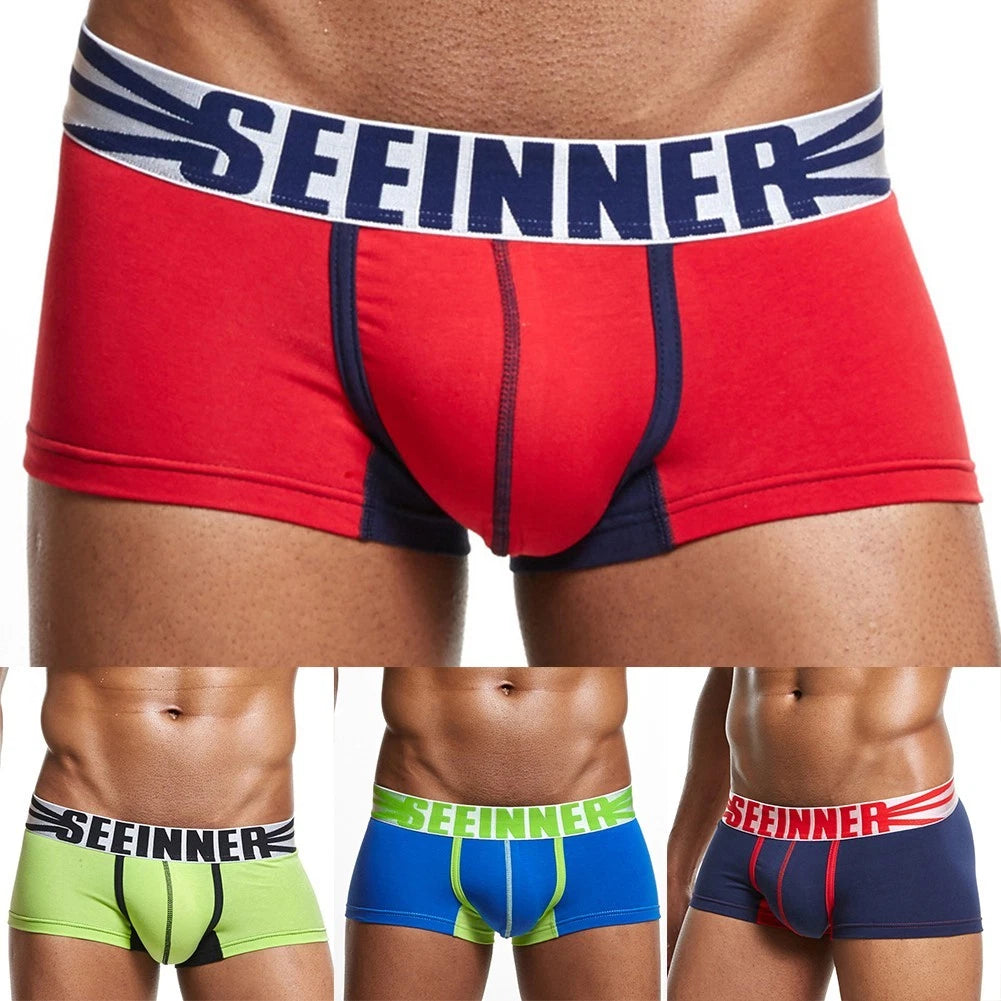 Cotton Breathable Underwear Boxers Briefs for Men
