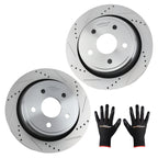 Rear Drilled & Slotted Brake Rotors Kit for Ram 1500 Classic (2019–2023)