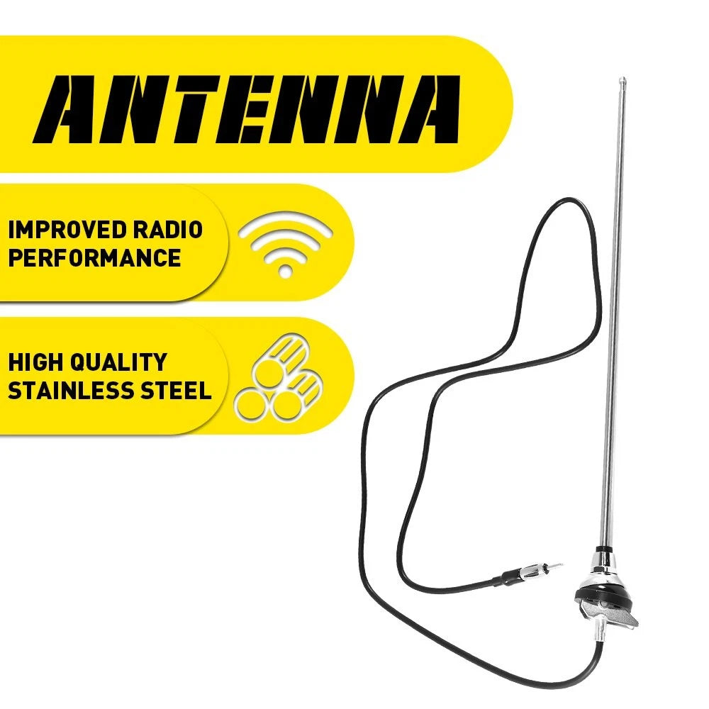 3 Section Retractable AM/FM Radio Antenna for Universal Fit (EXV)
