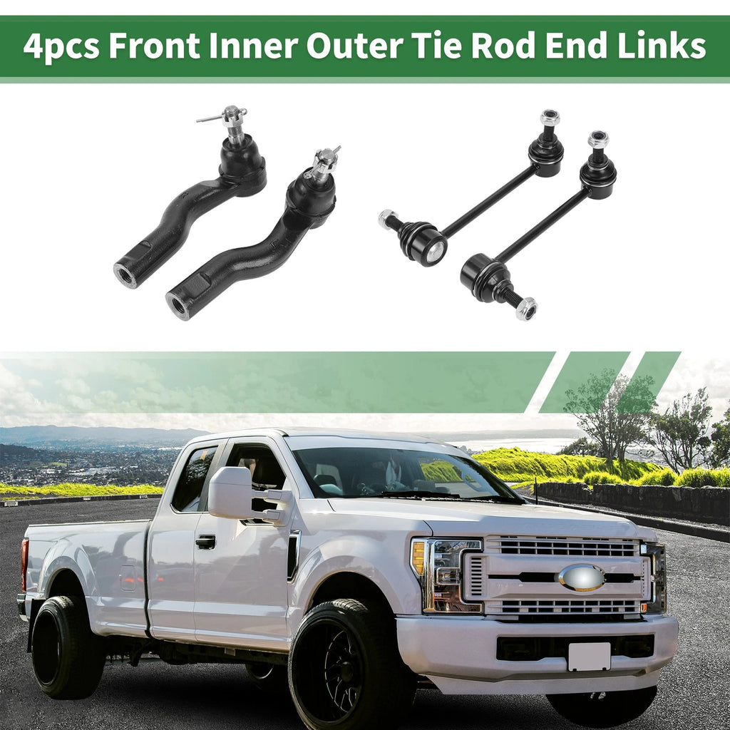 Set of 4 Front Suspension Kit Outer Tie Rod End Sway Bar Link for Lincoln Zephyr (2006–2006)