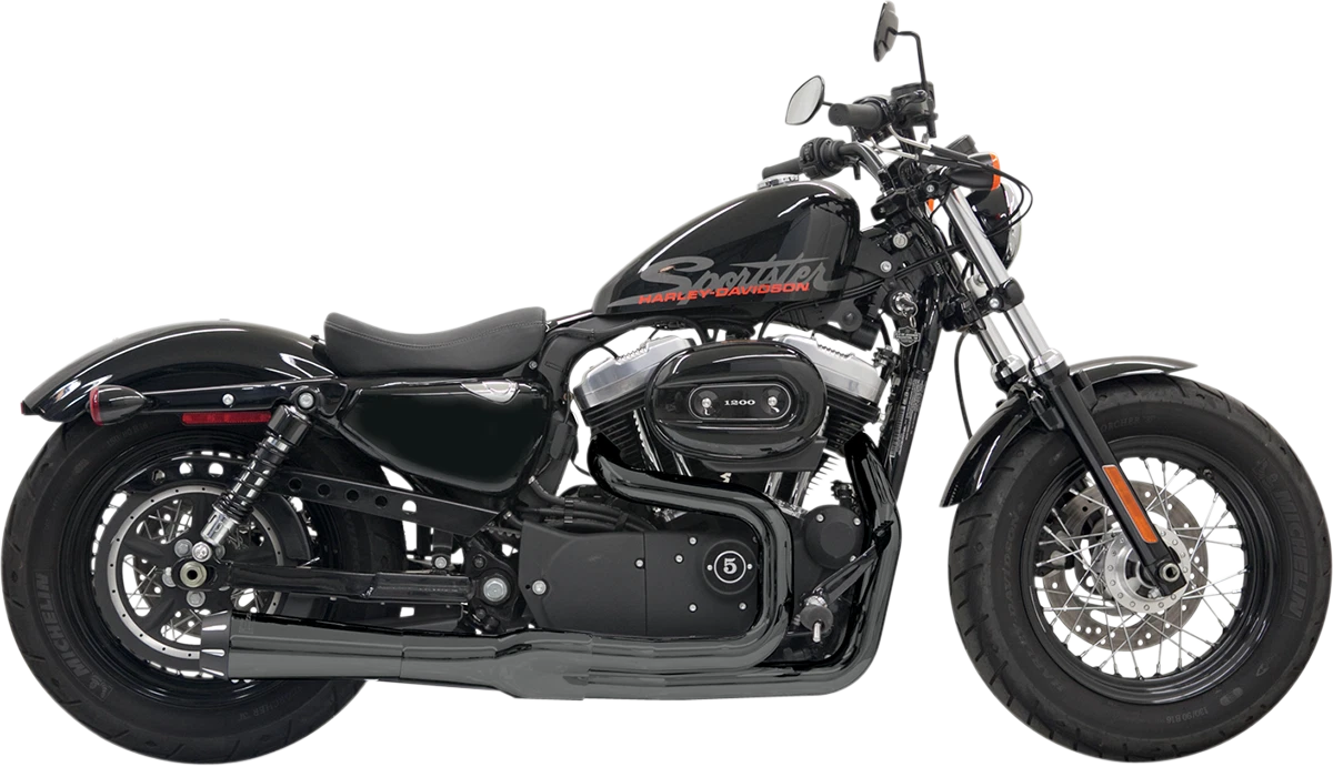Bassani Mega Power Exhaust for Harley Davidson XL (2004–2013) - Black Short