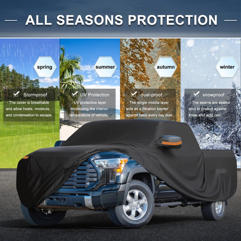Waterproof 210D-PU Car Cover for Toyota Tundra (2014–2023)