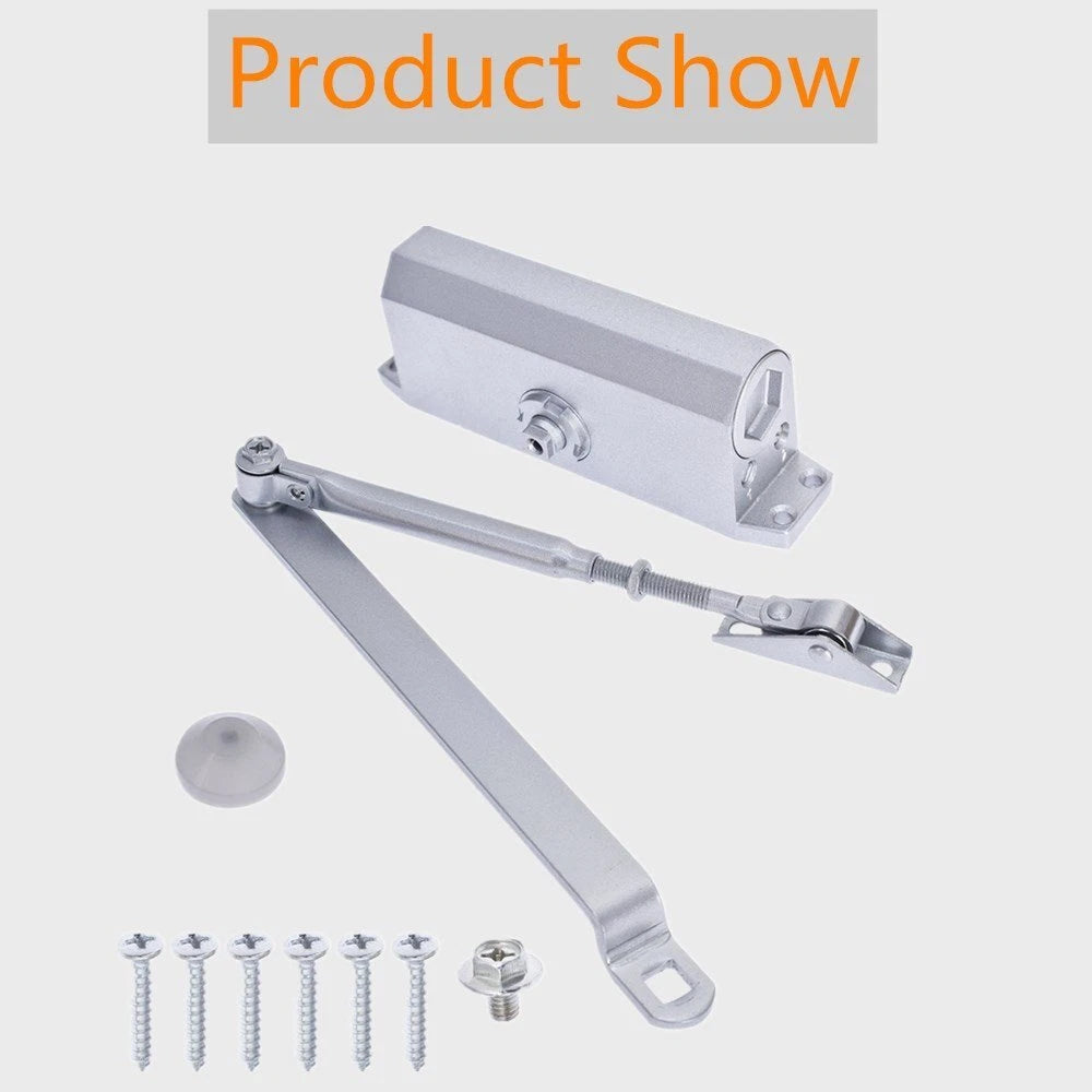 Set of 2 Aluminum Door Closers for Commercial Use (45-65KG)