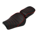 Driver & Passenger Seats for Harley Iron 883 XL883N (2016–2022) Black Red