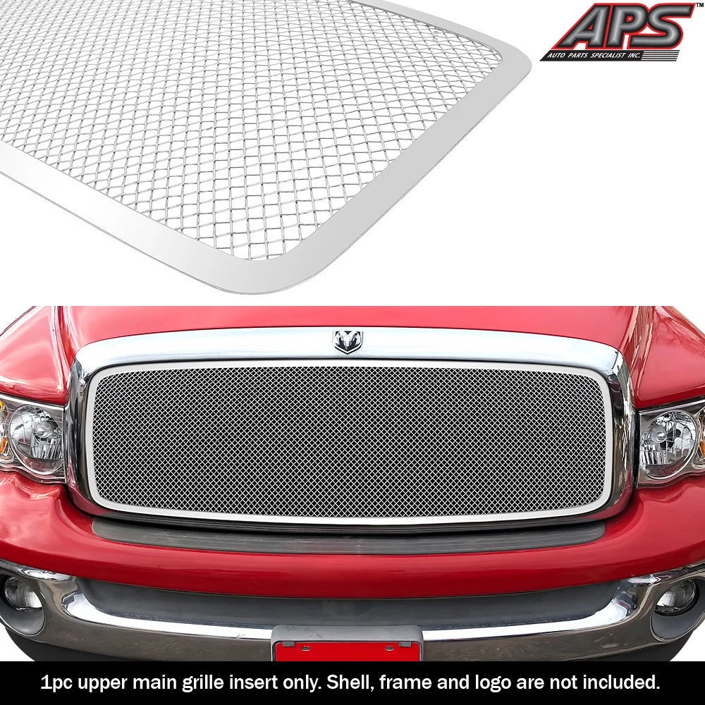 Stainless Chrome Mesh Grille for Dodge Ram 1500/2500/3500 (2002-2005)