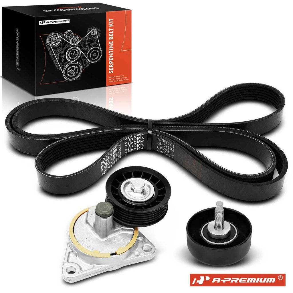 3X Serpentine Belt Drive Component Kit for Ford Escape (2002–2004)