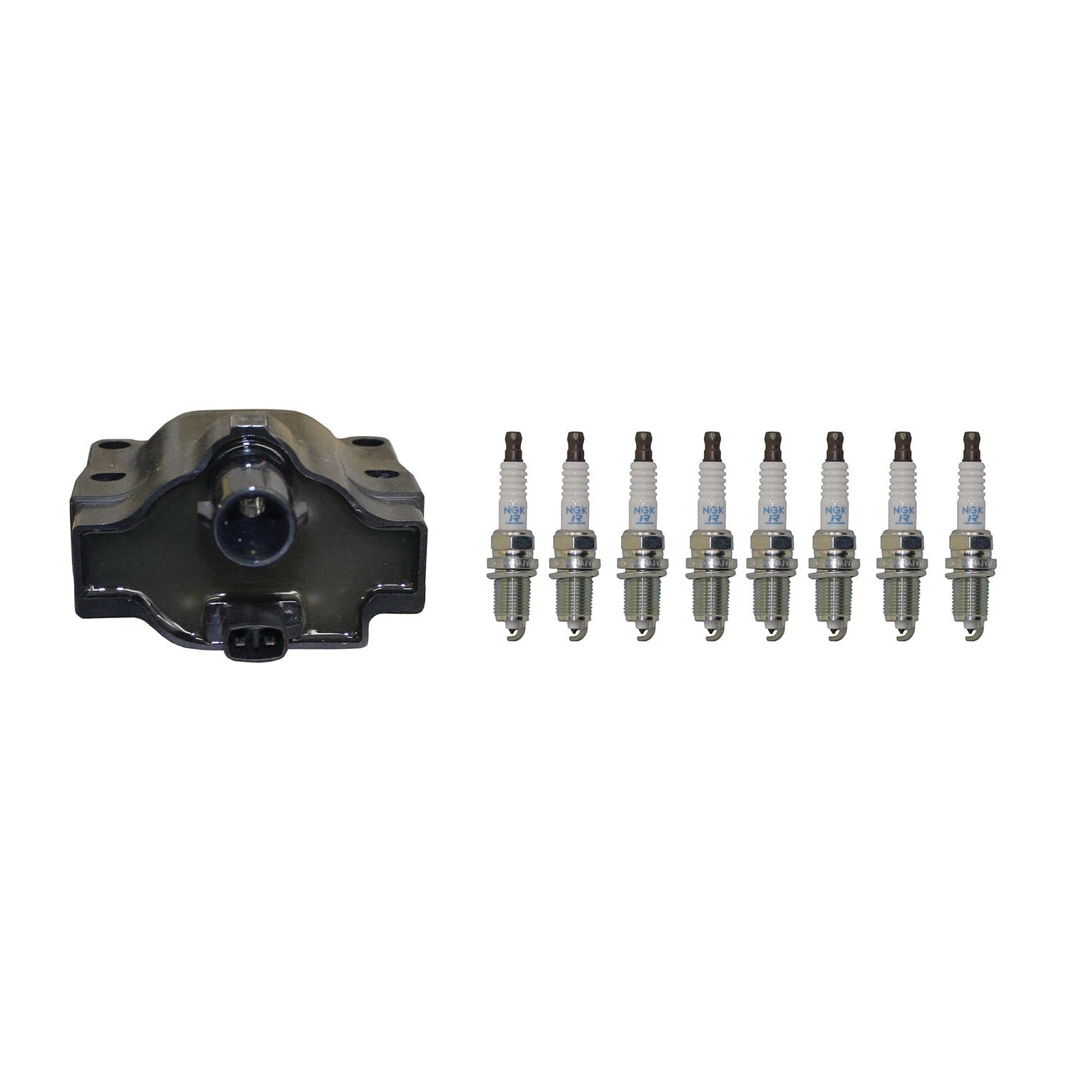 Hitachi Ignition Coil & 8 NGK Platinum Spark Plugs Kit for LS400 SC400 (1990–2000)