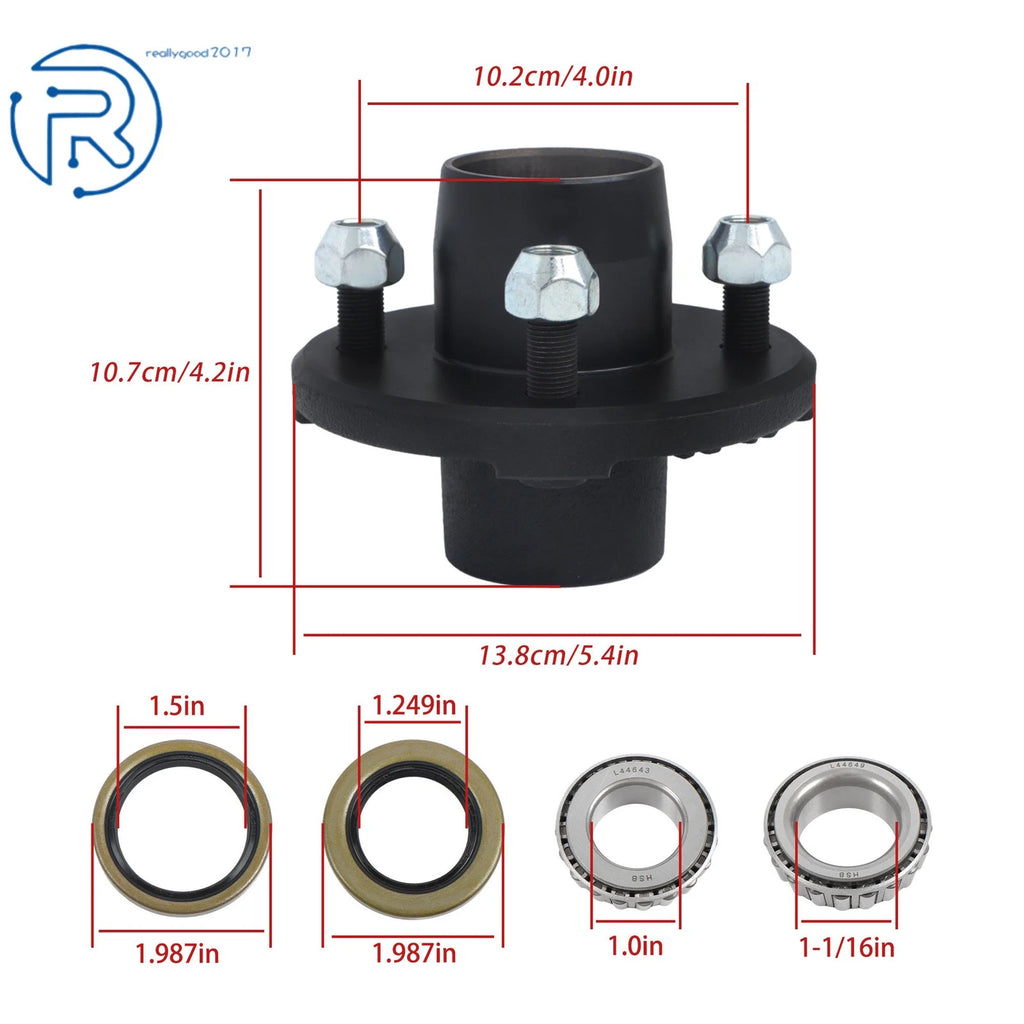 Trailer Hub Bearing Assembly for Straight Axles 2000 lbs (1" or 1-1/16")