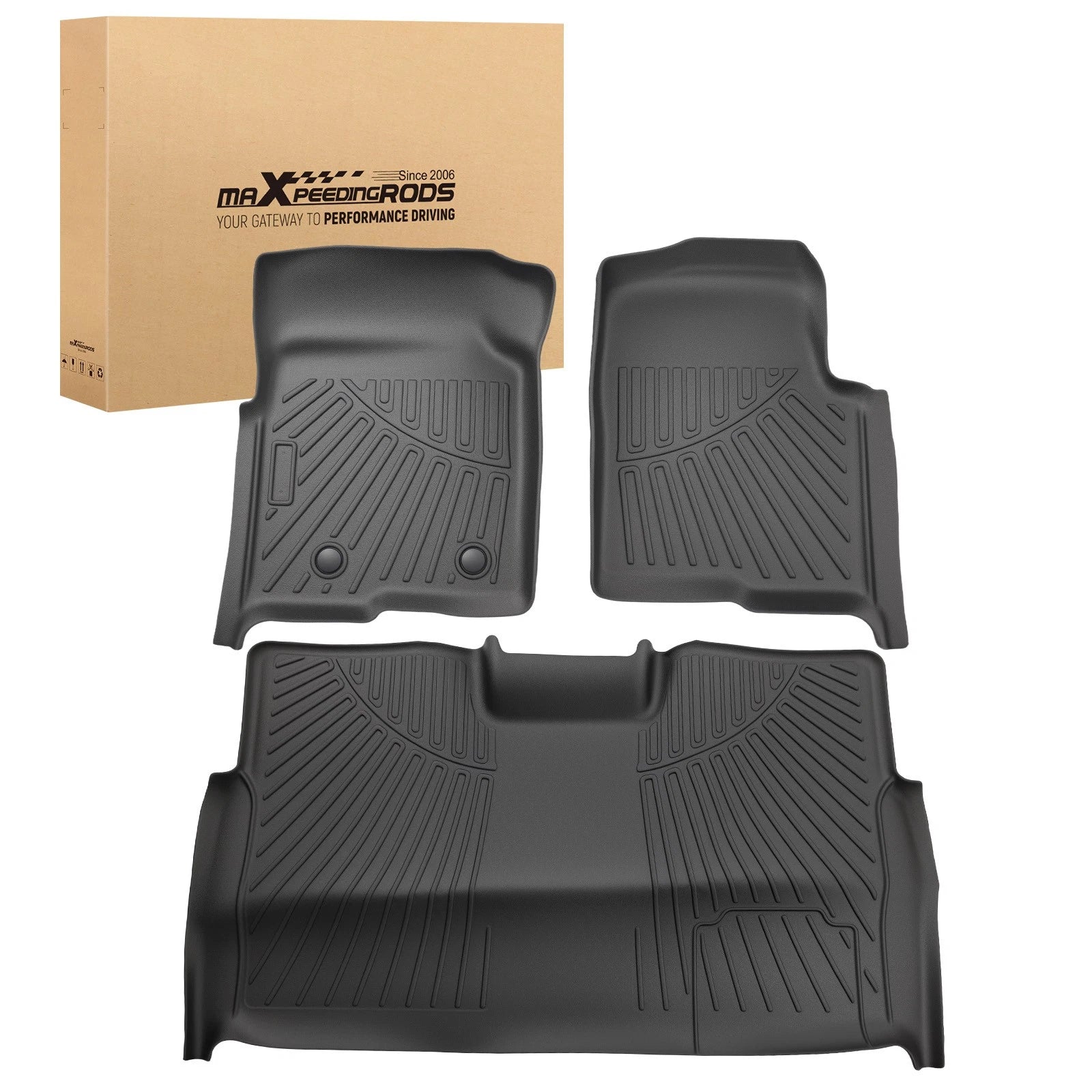 Set of 4 TPE Waterproof Car Carpet Floor Mats for Ford F-150 SuperCrew Cab (2010–2014)