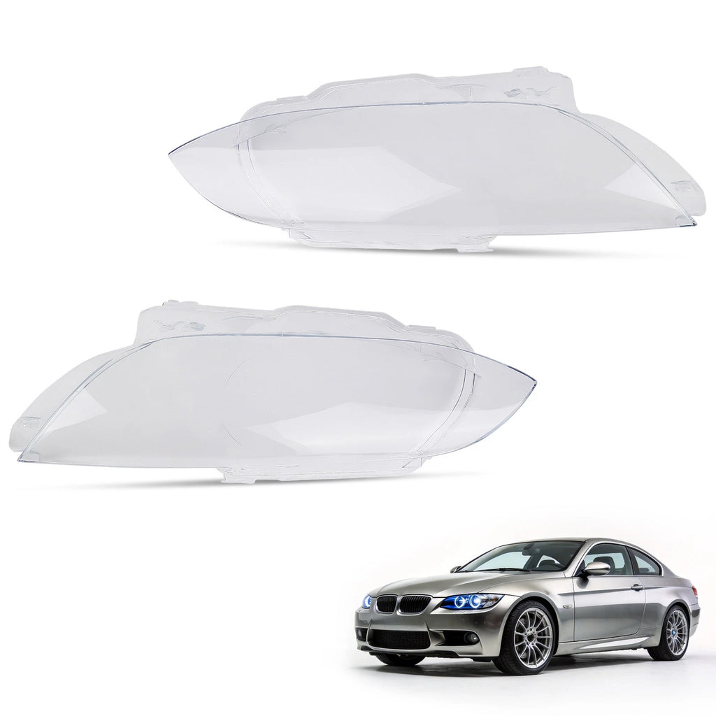 Pair Headlight Lens Cover for BMW 3 E92 Coupe (2006–2009)