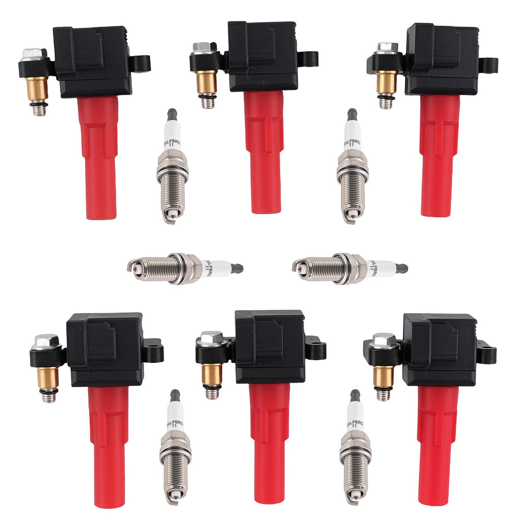 6PCS Ignition Coil & Spark Plug Set for Subaru Legacy Outback (2000–2004)