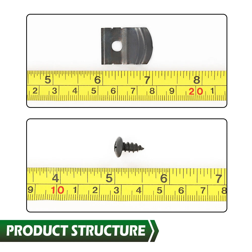 Set of 12 Rocker Molding Clips & Screws for GM Nova Impala (1962–1972)